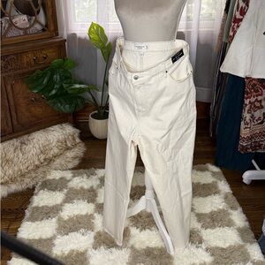Abercrombie NWT 90s straight, ultra High-Waisted, Curve Love Jeans in Bone